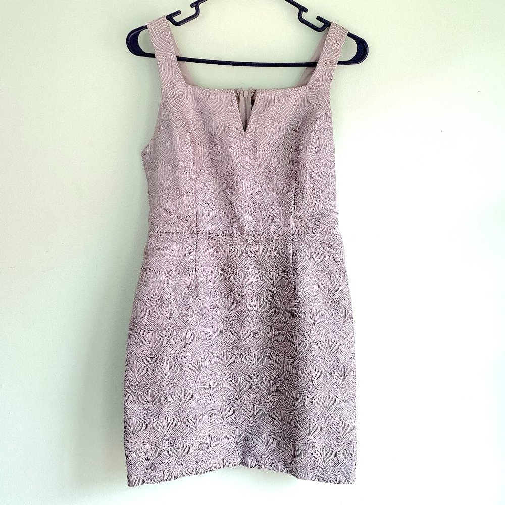 YA Metallic Silver Bodycon Square Neck Dress